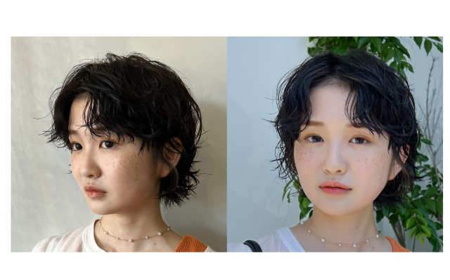 くせ毛を活かしたクルクル可愛いショートの黒髪スタイル 美的 Com