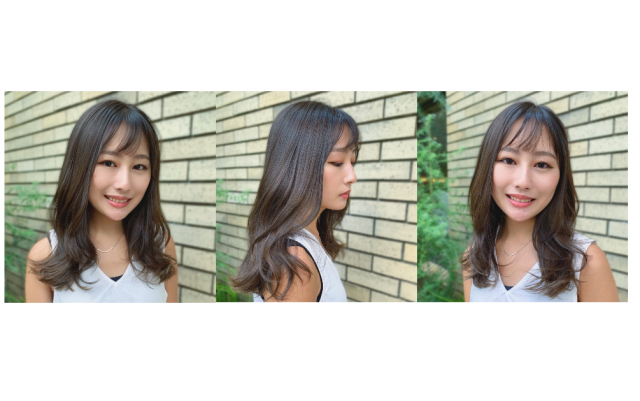 白髪をぼかす極細ハイライトのミディアムエアリー大人ヘア 美的 Com