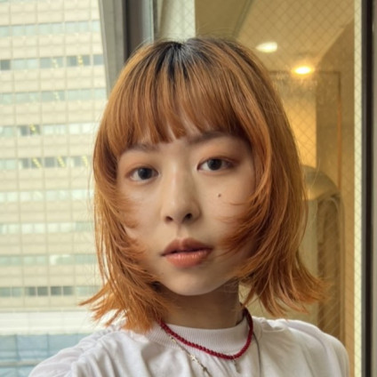 かっこかわいいロック系女子におすすめの羽バングウルフボブ