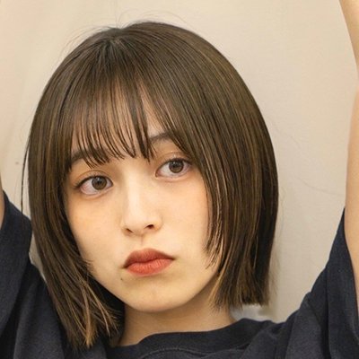 サイドバングで小顔見せ！大人ナチュラルな、長めレングスのボブ｜最旬ヘアカタログ
