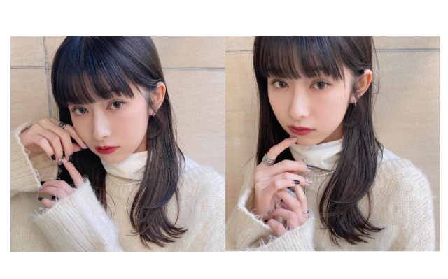 重めぱっつん前髪とワンカールセミロングの結んでも可愛い小顔見えスタイル 美的 Com