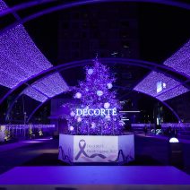 宮下公園が名品美容液「リポソーム」色のパープルにライトアップ！コスメデコルテ「DECORTÉ PURPLE RIBBON PROJECT」