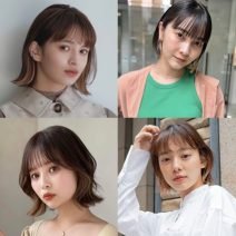 インナーカラーが可愛い切りっぱなしボブ【スタイル14選】