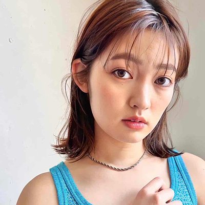 もみ上げニュアンスが可愛い！オレンジブラウンの簡単お洒落ボブ｜最旬ヘアカタログ