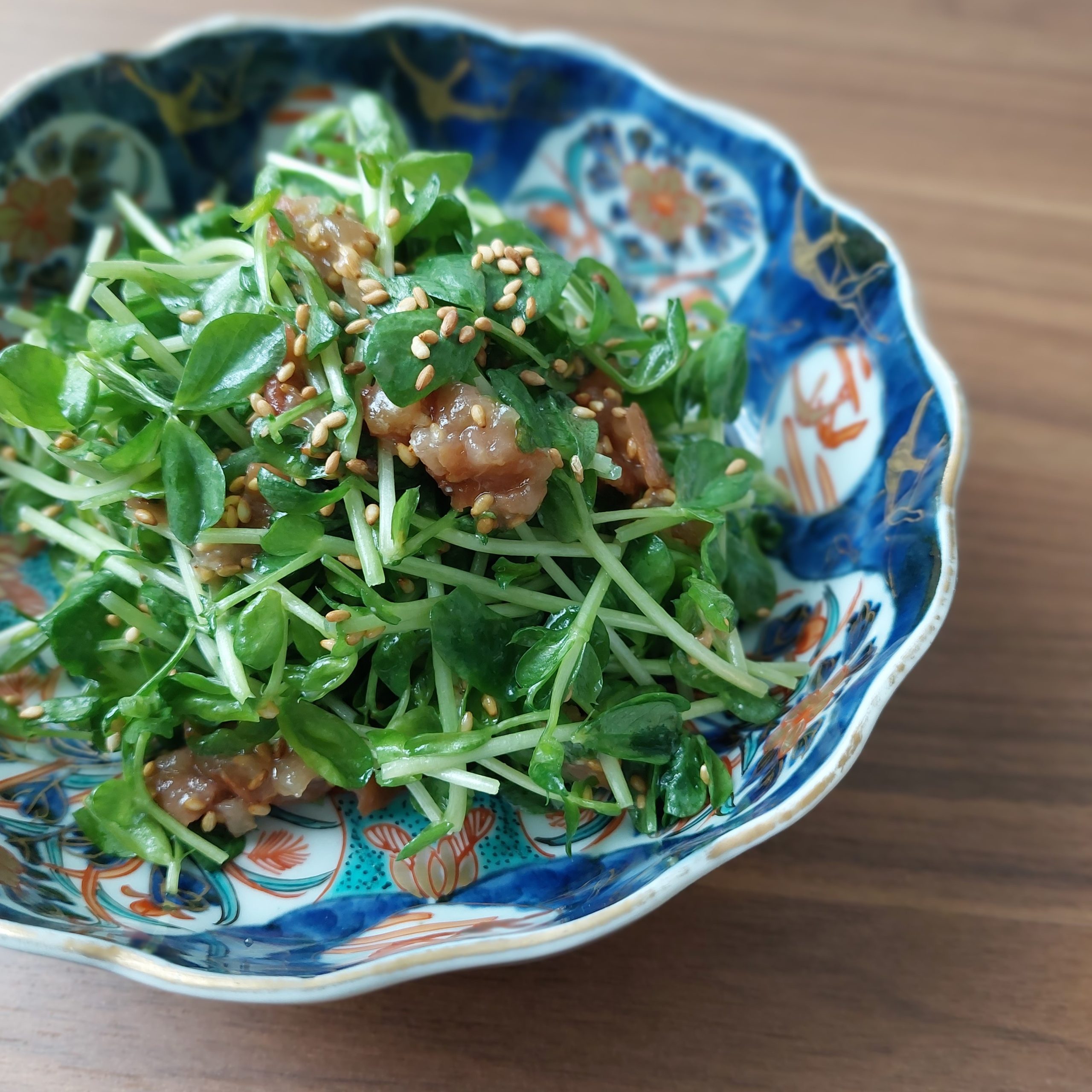 豆と緑黄色野菜の栄養をいいとこどり！「豆苗のさっぱり梅和えサラダ」【Today’s SALAD #240】