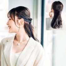 【夏の通勤ヘアアレンジ】下ろす髪を少なくすれば爽快に♪ 「簡単ハーフアップ」