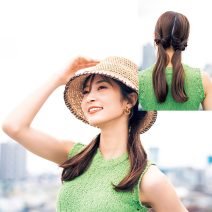 大人でも似合う！ ツインテールの簡単ヘアアレンジ「ストローハット×ツインテール」