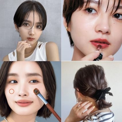 ショートヘアだからこそ似合う！ヘアメイクと簡単アレンジ【実例16】