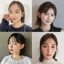 前髪あり×耳かけボブのスタイル実例【16の髪型】