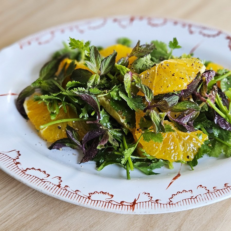 デトックス効果も抜群。初夏を爽やかに彩る！「フレッシュオレンジのハーブサラダ」【Today’s SALAD #325】