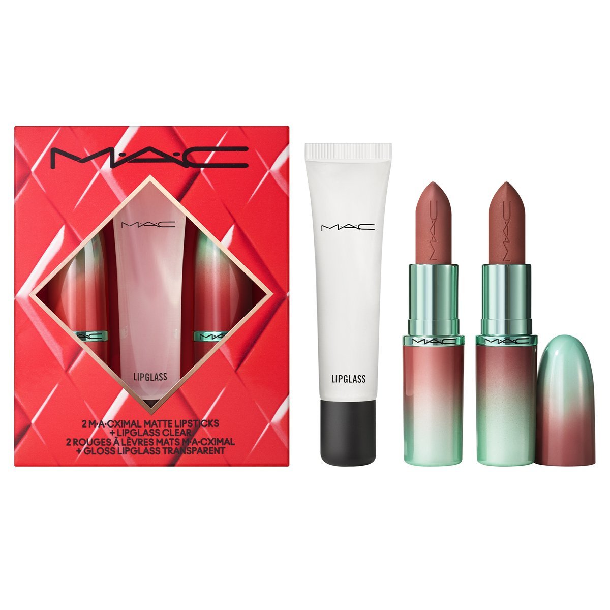 MAC 2024ホリデー ミニリップトリオ 2種類セット 2024ホリデー◇新品◇MAC ミニ ラスターガラス リップスティック